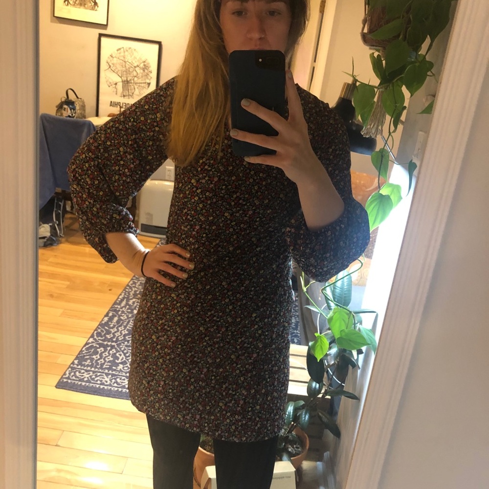 Black floral dress